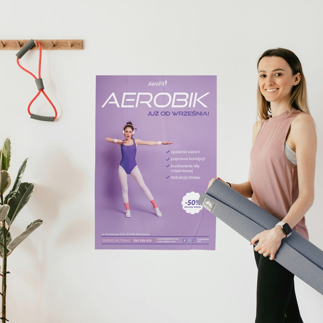 Dziewczyna plakat kwadrat