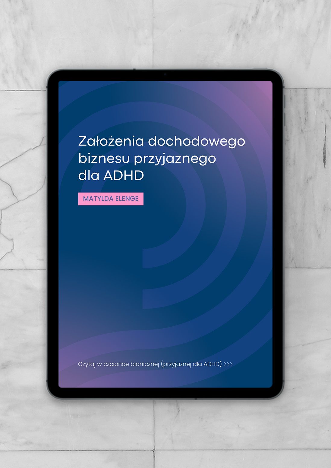 Okładka na tablecie adhd