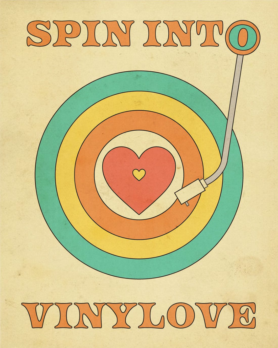 Spin into vinylove color tekstura