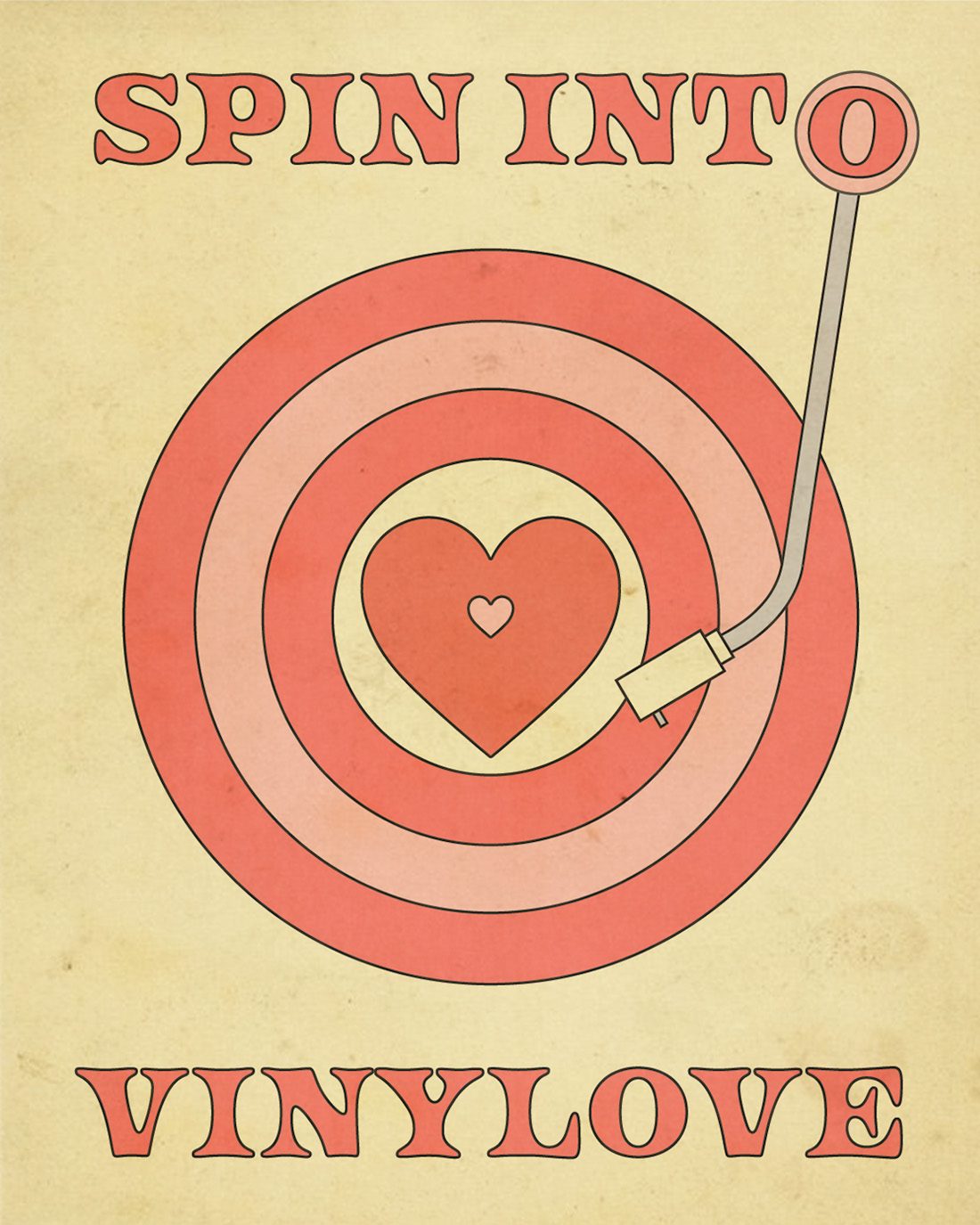Spin into vinylove pink tekstura